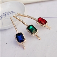 韩国杂志款发饰精致款方块玻璃一字夹边夹发夹