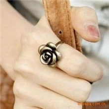 B6021古铜玫瑰花戒指戒子指环