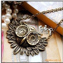 A4017韩国饰品批发又来一只猫头鹰质感复古项链