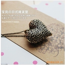 镂空雕花百搭桃心长款项链长链疯逛热卖30gA3026A3027A3044