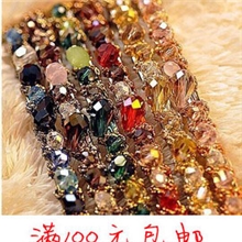 发夹批发明星流行复古外贸饰品多彩精致缠绕水晶一字夹义乌厂家