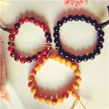 8MM个性玻璃烤漆仿菩提根佛珠手链串珠批发地摊热销玻璃手链