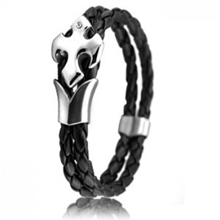 钛钢镶钻款十字架编制手链男士手链义乌饰品批发200元混批