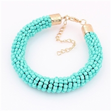 SL266-268欧美时尚多色米珠手工圆筒手链