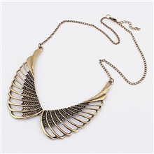 XL450欧美流行复古合金项饰天使镂空翅膀假领子项链饰品批发