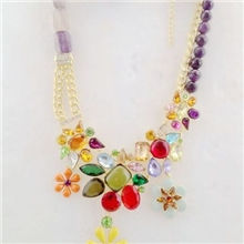 珍珠项链/多层项链/欧美饰品/珍珠批发/紫水晶项链