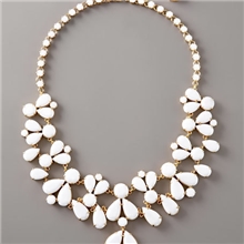 欧美饰品/外贸原单/饰品批发/毛衣链/水果手链/白色水晶项链