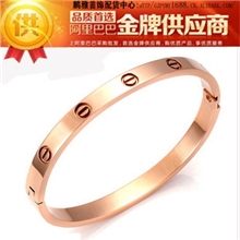 淘宝爆款韩国饰品批发玫瑰金代购永恒之环love明星同款情侣手镯