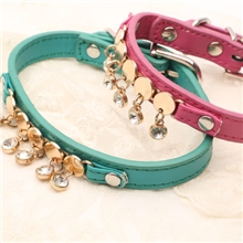 厂家直销丝滑吊链项圈带钻项圈宠物项圈义乌批发