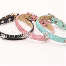 厂家直销脚印项圈钻项圈宠物项圈义乌批发