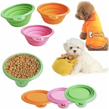 日本硅胶狗仔碗/硅胶可折叠式狗碗/小狗日食具/宠物用品可混批