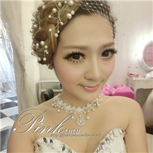 白色蕾丝钻石珍珠链花朵新娘饰品婚宴宫廷项链颈饰/项链假领子