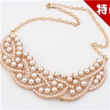 甜美可爱优雅大气气质奢华珍珠短款项链毛衣链F7