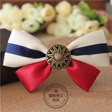 手工蝴蝶结骑士风格摇滚小发圈欧美发饰发夹发绳头饰A015