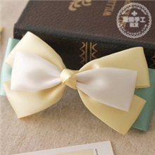 手工夏日小清新糖果色蝴蝶结发夹韩版发饰头饰头花A026