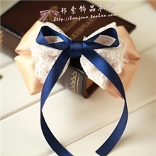 浅咖色发夹发饰品蝴蝶结OL蝴蝶结边夹一字夹发饰品A090