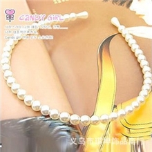 厂家直供韩国饰品批发珍珠发箍吴佩慈珍珠发箍2元店地摊热卖品