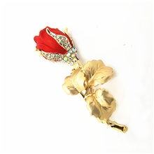 新品直销玫瑰胸针时尚毛衣配饰合金水晶钻胸针厂家热销胸花批发