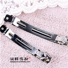 8*1cm韩国clipparis进口弹簧夹宽平两片DIY饰品配件批发发饰