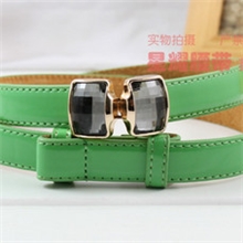 韩版漆皮镶嵌宝石对扣女式细腰带混批女士装饰细皮带进货批发