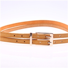 韩版时尚双根牛皮底女式真皮皮带混批女士猪皮腰带批发