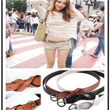 2013新款热卖韩国流行八字形细皮带腰带女士皮带批发可混批