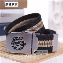 淘宝商城分销二代新品龙图案户外帆布皮带休闲潮合金扣头裤带