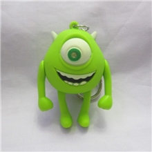 怪兽大学大眼仔LED发声发光钥匙扣动漫卡通麦克IC小挂件小电筒