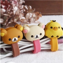 Rilakkuma轻松熊系列卡通纽扣式绕线器单个装