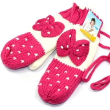 2013新款保暖手套挂脖式针织加绒手套简约品色女士保暖手套