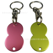 专业批发金属欧元钥匙扣高档精品代币钥匙扣代币钥匙扣定制