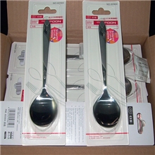 批发日美60304麻光鹤头2#匙圆独立吸卡装汤匙小勺子饭勺冰勺