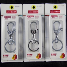 批发日美A201钥匙扣独立包装金属钥匙扣钥匙圈代理正品