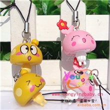 【特价供应】蘑菇点点情侣手机挂件卡通动漫套装情侣挂件