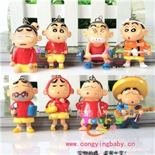 蜡笔小新钥匙扣挂件卡通动漫周边产品挂饰套装玩具