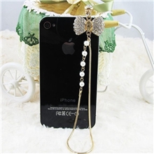 韩版水钻蝴蝶结流苏防尘塞苹果诺基亚小米HTC通用批发