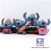 可爱造型抱心史迪仔动漫周边手机链