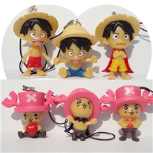 新店新款大促销海贼王路飞手机链4个款式