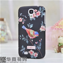 高性价比田园风碎花三星i9500手机壳带夜光S4手机保护套