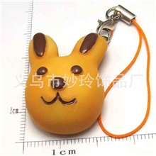 供应树脂卡通动物手机挂件厂家直销支持订做广告促销礼品