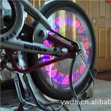 609-1最新专利产品自行车闪字风火轮车轮闪语火爆赚钱项目