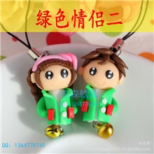 七夕情人节礼物软陶手机挂件新款情侣/小额混批地摊