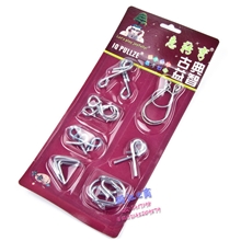 智力扣七件套解套解锁解环九连环系列合金属益智玩具7件套装