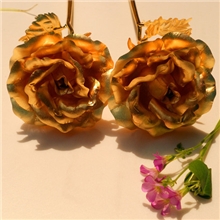 厂家直供24k金玫瑰情人节玫瑰花进口金玫瑰金箔金玫瑰