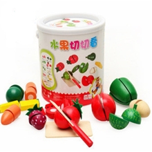 凯烨木制桶装蔬菜水果切切看KY-613益智动手玩具过家家玩具1.0