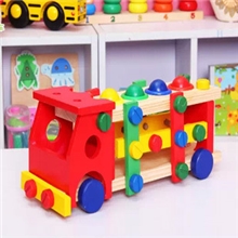 木制拆装螺母车组合动手组装拆装益智玩具多功能打球台613-1B1.0