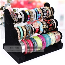 [A70]批发供应黑绒三层手镯架可混批饰品架批发