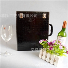新款鳄鱼皮酒盒现货六瓶装酒盒六瓶保温红酒盒定做六瓶装酒盒