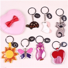 进口意大利真皮女士纯手工制作可爱动物卡通创意钥匙扣包包挂件