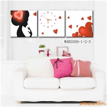 厂家直销无框画挂钟装饰画时钟壁画艺术挂钟